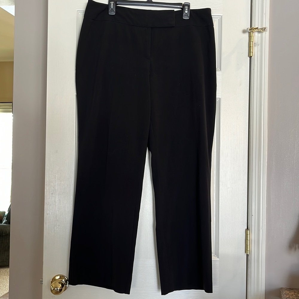 Style & Co petite stretch black dress pants. 16S